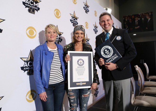 ACM Surprises Miranda Lambert With Guinness World Record Title For Most Consecutive Wins As ACM Female Vocalist Of The Year