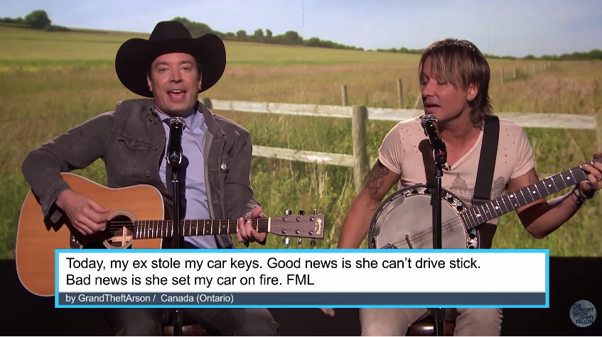 Keith Urban Sings FML Country Songs with Jimmy Fallon