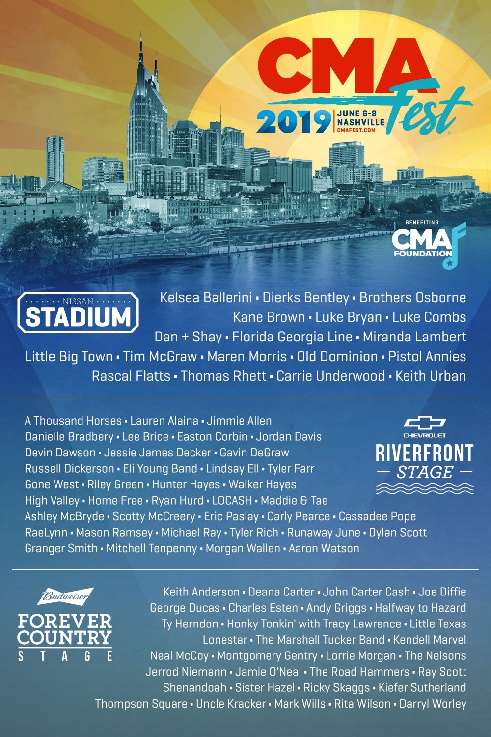 Luke Bryan, Carrie Underwood, Keith Urban and More Lead 2019 CMA Fest Lineup Sounds Like Nashville