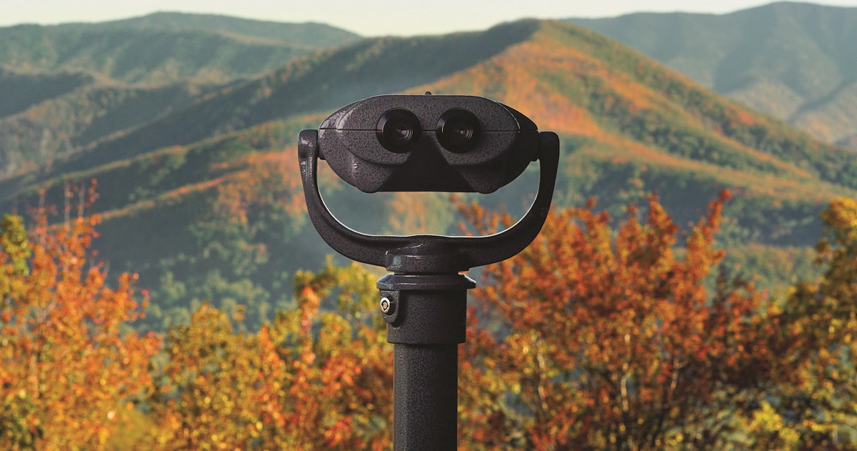 Colorblind viewfinder located in the Smoky Mountains.